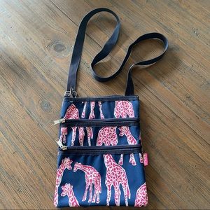 N. Gil giraffe print crossbody purse